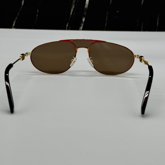 NEW FE40072U 30E FENDI GOLD BROWN OVAL UNISEX FENDI SUNGLASSES main image 8